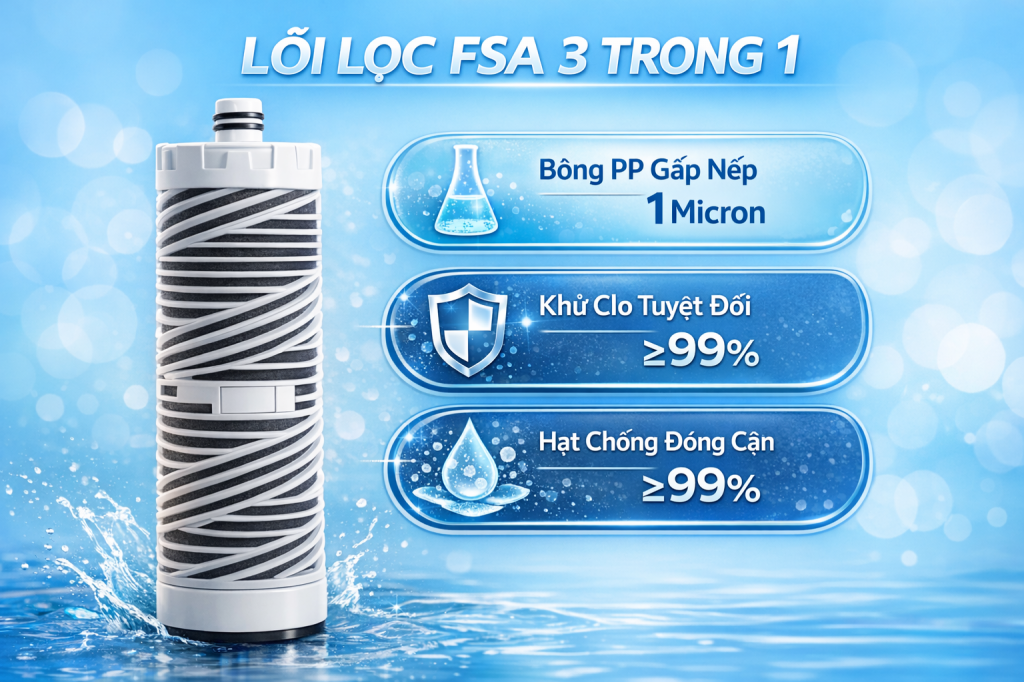 Lõi lọc nước composite 3 trong 1 FSA