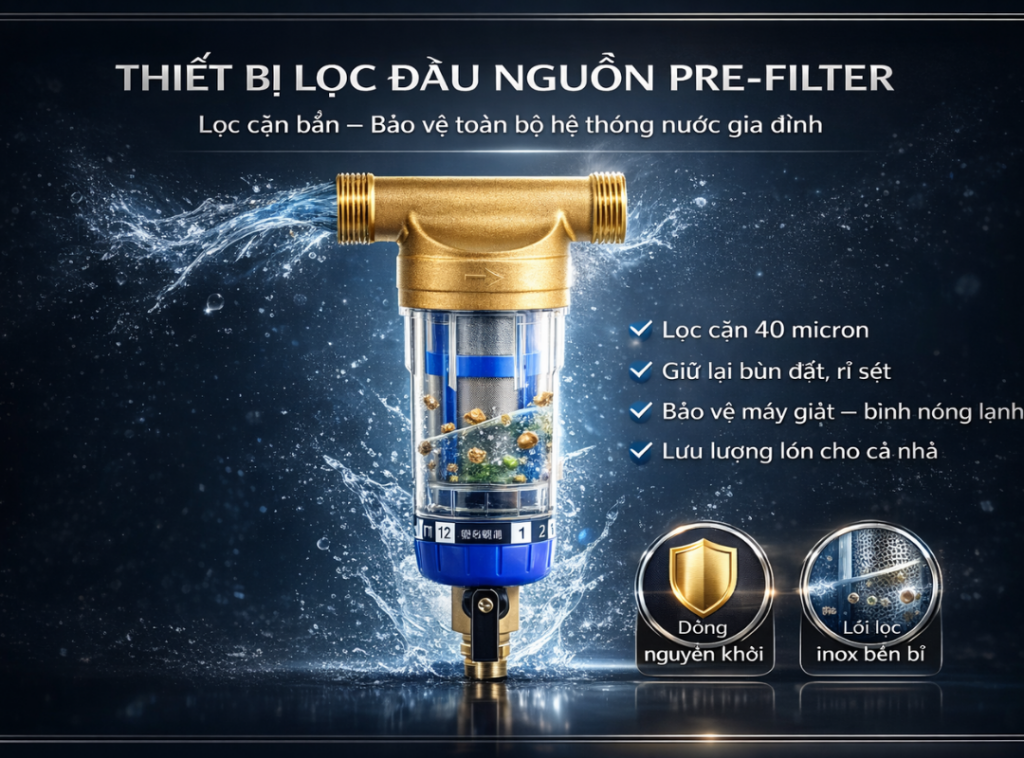 Thiết bị lọc nước đầu nguồn Prefilter 40mc